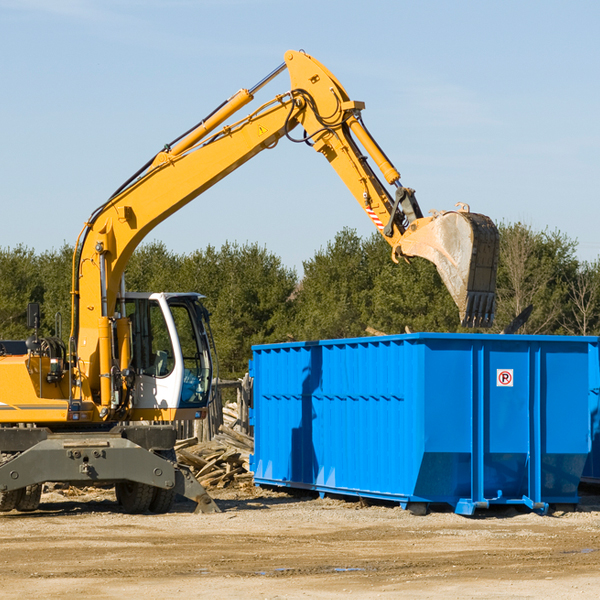 are there any restrictions on where a residential dumpster can be placed in Akron New York